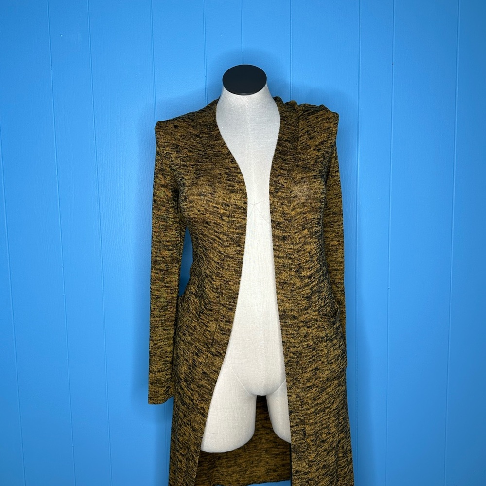 Long Yellow and Black Cardigan Size S
